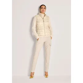 Madeleine Kurzweste MADELEINE "Steppweste Verkürzte Steppweste für Damen", Damen, Gr. 46, weiß (perlweiß), Obermaterial: 100% Polyamid PA., Modern, Westen, Steppweste