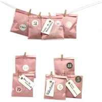 Frau WUNDERVoll® DIY Adventskalender zum Befüllen Bescherung, Papiertueten flach