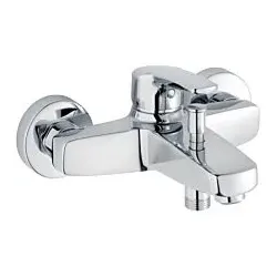 Heinrich Schulte Alpha 320 Wannenarmatur Unterputz | Einhebelmischer ohne Brausegarnitur 1/2 Zoll |  Badarmatur für Badewanne | Wannenfüllarmatur chrom