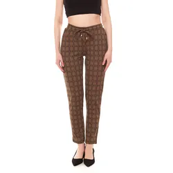 Aniston Casual Damen Stoff-Hose karierte Stretch-Hose 99441247 Braun - 38