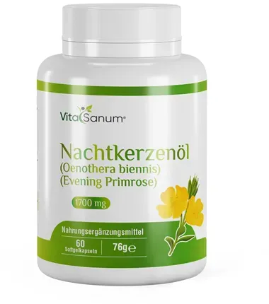 VitaSanum® - Nachtkerzenöl (Oenothera biennis) (Evening Primrose) 1700 MG 60 Softgelkapseln
