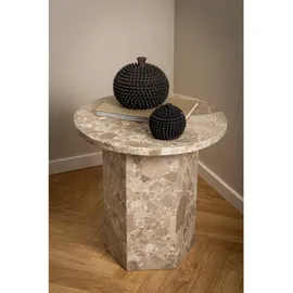 VCM Mid.you Beistelltisch Ø50cm Marmor braun.