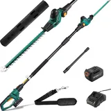 Kabellose Teleskop-Heckenschere SF8J318-2, Klingenlänge 45 cm - N