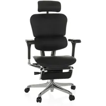 HJH Office ERGOHUMAN PLUS LEGPRO GEN2 Leder mit Fußablage