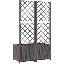 vidaXL Pflanzkübel mit Rankgitter 80 x 40 x 136 cm Braun