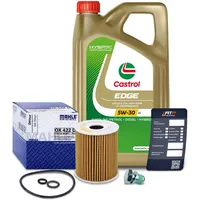 1x Ölwechsel Set - MAHLE ÖLFILTER + 5 L CASTROL EDGE TITANIUM FST 5W-30 LL