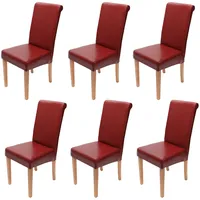 Mendler 6er-Set Esszimmerstuhl Stuhl Küchenstuhl Novara II, Leder ~