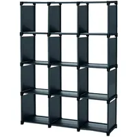 Intirilife Bücherregal 105 x 30 x 140 cm Schwarz