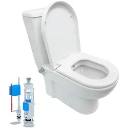 Stand-WC Taharet Kombination inkl. Armatur heiß/kalt + Spülkasten + Deckel + Spülventil Komplett-Set