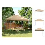 vidaXL Partyzelt Faltbar Pop-Up Beige 410x279x315 cm