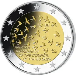 Belgien 2024: 2 Euro Gedenkmünze "EU Ratspräsidentschaft"