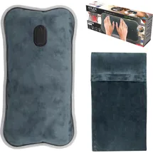 Adler AD 7439 Elektro-Wärmflasche – 37×17×6,5 cm – Dunkelgrau – Weicher Fleece-Bezug & 360W Schnellheizung