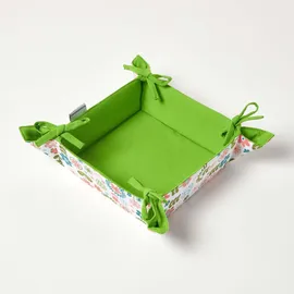 Homescapes Brotkorb Retro-Blumen – faltbar mit Wende-Design