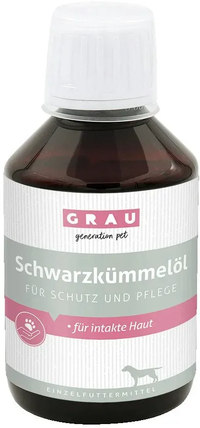 grau Schwarzkümmelöl Nahrungsergänzung für Hunde 250 Mililiter