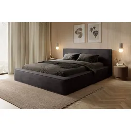FEDVE Polsterbett, Anthrazit, Textil, 140x200 cm, Schlafzimmer, Betten, Polsterbetten