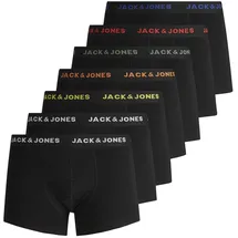 JACK & JONES Basic Boxershorts 7 Einheiten Black / Detail Black / Black M