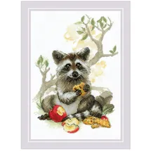 Riolis Kreuzstich Set "Flauschige Naschkatzen", Zählmuster, 21x30cm