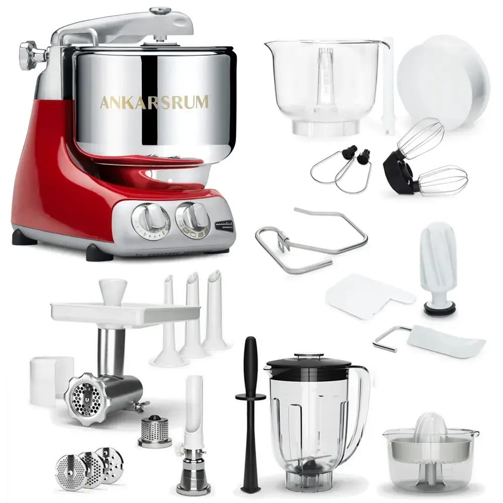 Ankarsrum Küchenmaschine Assistent Original 6230 Red Deluxe Paket
