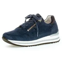 Gabor Keilsneaker »TURIN«, mit leichter Perforierung, Freizeitschuh, Halbschuh, Schnürschuh, blau