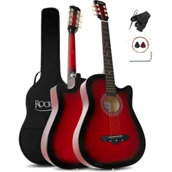 Rocktile WSD-5C-RDB Slim Line Westerngitarren Set Redburst