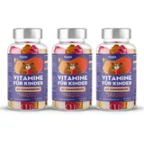 Vitamine für Kinder - Kinder Vitamine Gummis (Orangen- und Himbeergeschmack) - Multivitamin Kinder Gummis mit Vitamin D (vitamin D für kinder) - geeignet für Kinder ab 3 Jahren (180 Gummis)