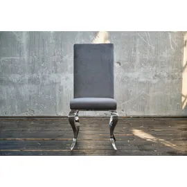 KAWOLA Esszimmerstuhl LEIA Barock Velvet grau