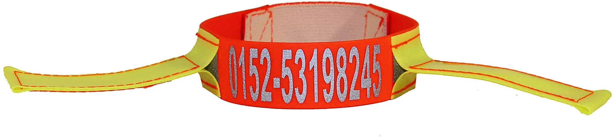 Schmale Biothane-Schwedensignalhalsung, neonorange, 26 cm