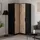 beautysofa Eckschrank Livo 108,5 x 200 x 106,5 cm Schwarz/Eiche