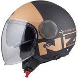 NZI Casco ABIERTO Jet Modelo RINGWAY Duo Commuter Black&Bronze