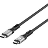 Manhattan 356374 USB4-Kabel EPR USB-CTM M/M 40G 240W PD 3.1 8K E-Mark zertifiziert 1m schwarz