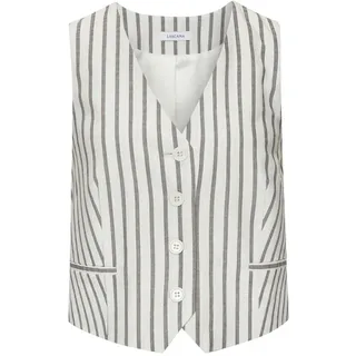 LASCANA Anzugweste Damen creme-schwaz gestreift Gr.46