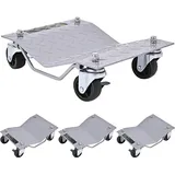 Costway Rangierhilfe 4 Stück, 680 kg pro Plattform, Max. Reifenbreite 30 cm, Rad Rangierroller Rangierheber, Wagenheber für PKWs, Autos, LKWs, Tr...