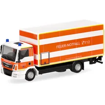 HERPA 098076 - MAN TGM Koffer-LKW mit Ladebordwand Feuerwehr Düsseldorf orange 1:87