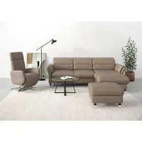 sit&more Ecksofa »Grenoble L-Form mit Federkern«, wahlweise mit Bettfunktion, Bettkasten, Arm- und Kopfteilverstellung