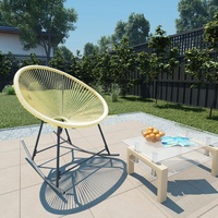 Eleganten-Stil Outdoor Relaxsessel,Balkonstuhl Outdoor-Acapulco-Stuhl Poly-Rattan Beige DE72199