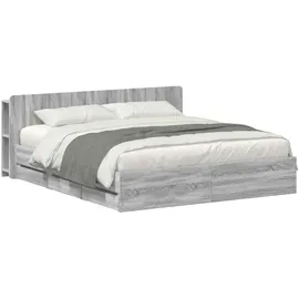 vidaXL Bettgestell 180 x 200 cm Grau