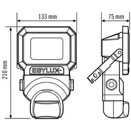 ESYLUX LED-Strahler schwarz EL10810039