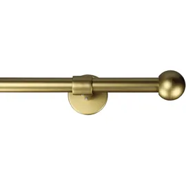 GARESA Gardinenstange GARESA "BOLTI", gold (mattgoldfarben), L:290cm Ø:16mm, Metall, Gardinenstangen, Vorhanggarnitur, verlängerbar, Wandmontage, ohne Ringe