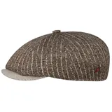 Alfonso D ́Este Flat Cap (1-St) Schirmmütze mit Schirm, Made in Italy braun S (54-55 cm)