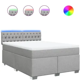 vidaXL Boxspringbett 140 x 200 cm Hellgrau