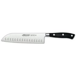 Arcos Serie Riviera - Santoku Messer - Klinge aus Nitrum geschmiedetem Edelstahl 180 mm - HandGriff Polyoxymethylen (POM) Farbe Schwarz