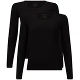 Bamboo basics T-Shirt, 2er Pack - Lara Longsleeve, Unterhemd, Rundhals, uni Schwarz XL