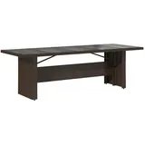 vidaXL Gartentisch mit Glasplatte 240 x 90 x 75 cm Braun