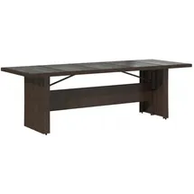 vidaXL Gartentisch mit Glasplatte 240 x 90 x 75 cm Braun