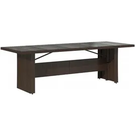 vidaXL Gartentisch mit Glasplatte 240 x 90 x 75 cm Braun