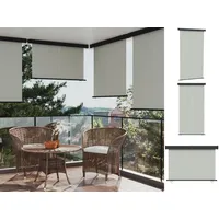 vidaXL Balkon-Seitenmarkise 165x250 cm Grau
