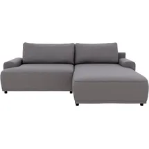TRENDMANUFAKTUR Ecksofa TRENDMANUFAKTUR "Fordon, Schlafsofa mit Bettkasten, Couch in L-Form, Breite 250 cm", grau (anthrazit), B:250cm H:82cm T:167cm, 100% Polyester, Sofas, Ecksofa, in Struktur LUMOS, 3D-Effekt, anthrazit, Recamiere rechts