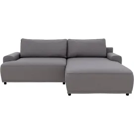 TRENDMANUFAKTUR Ecksofa TRENDMANUFAKTUR "Fordon, Schlafsofa mit Bettkasten, Couch in L-Form, Breite 250 cm", grau (anthrazit), B:250cm H:82cm T:167cm, 100% Polyester, Sofas, Ecksofa, in Struktur LUMOS, 3D-Effekt, anthrazit, Recamiere rechts