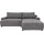 TRENDMANUFAKTUR Ecksofa TRENDMANUFAKTUR "Fordon, Schlafsofa mit Bettkasten, Couch in L-Form, Breite 250 cm", grau (anthrazit), B:250cm H:82cm T:167cm, 100% Polyester, Sofas, Ecksofa, in Struktur LUMOS, 3D-Effekt, anthrazit, Recamiere rechts