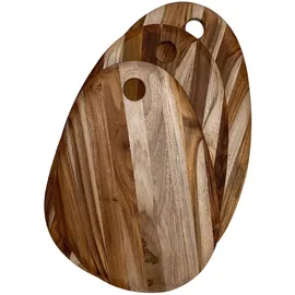 Teakhaus Schneidebrett Elegant Oval Holz 1 41 x 27 x 1,5 cm Braun